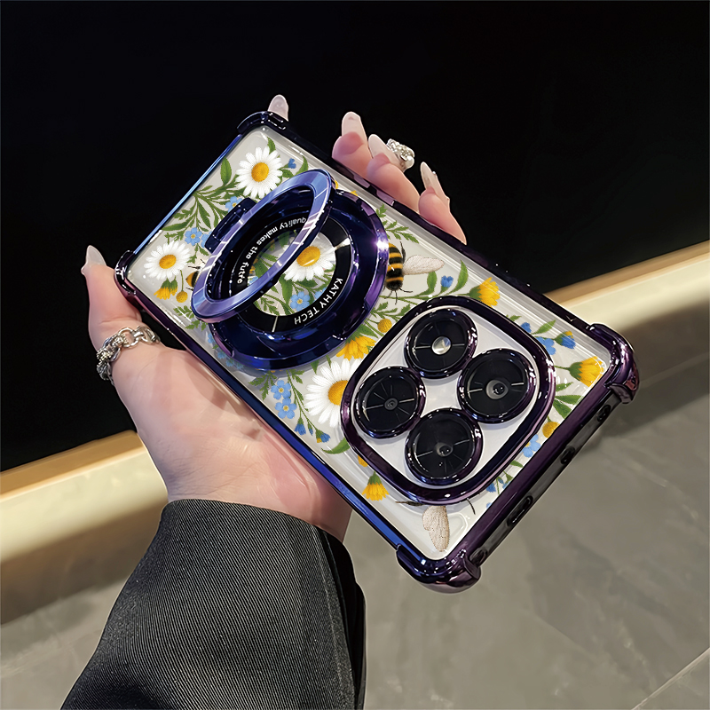 Vivo Y28 - Coque de téléphone à motif floral