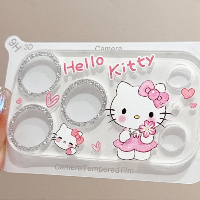 Tempered Glass Screen 9H - Protecteur d'objectif d'appareil photo Hello Kitty