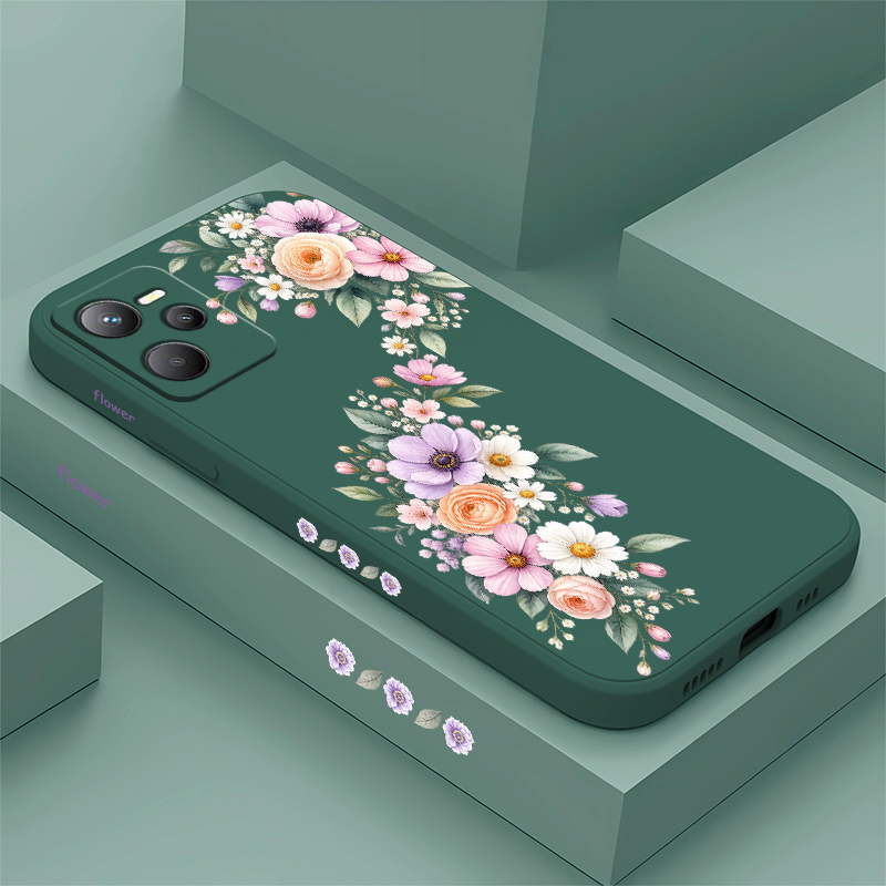 Oppo A78 - Coque de téléphone à motifs floraux